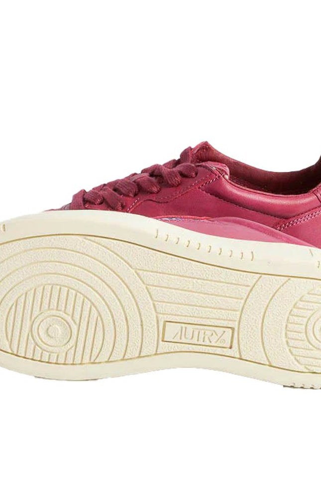 Autry Fuchsia Leather Di Capra Sneaker