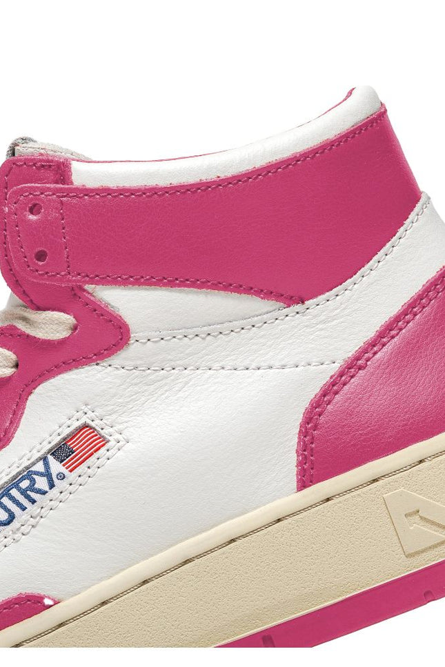 Autry Fuchsia Leather Di Calfskin Sneaker