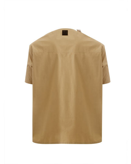 Emporio Armani Elegant Cotton Brown Shirt for Men