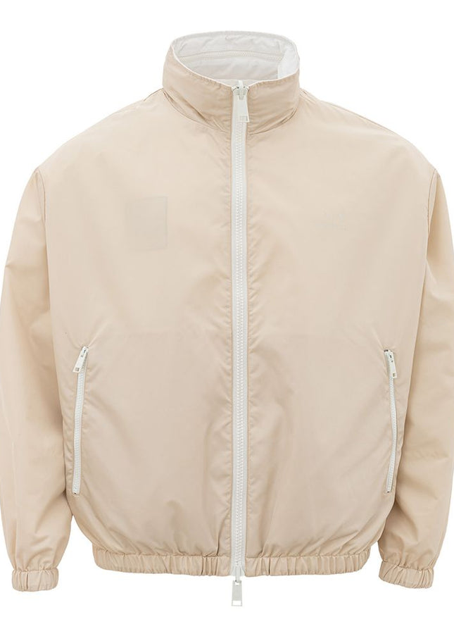 Armani Exchange Beige Polyamide Jacket for the Modern Man