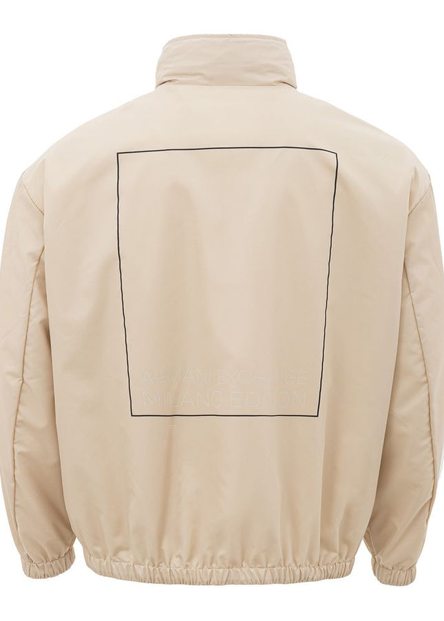 Armani Exchange Beige Polyamide Jacket for the Modern Man