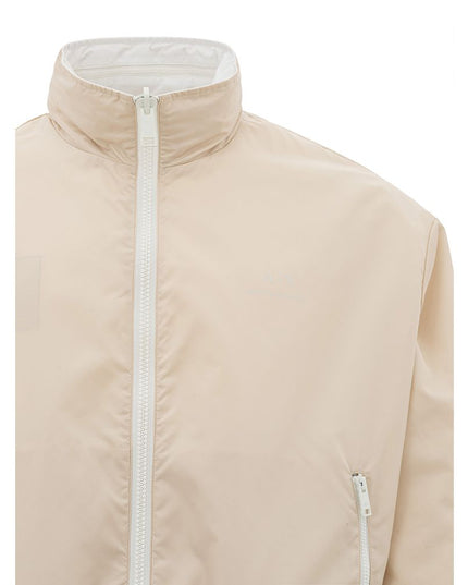 Armani Exchange Beige Polyamide Jacket for the Modern Man