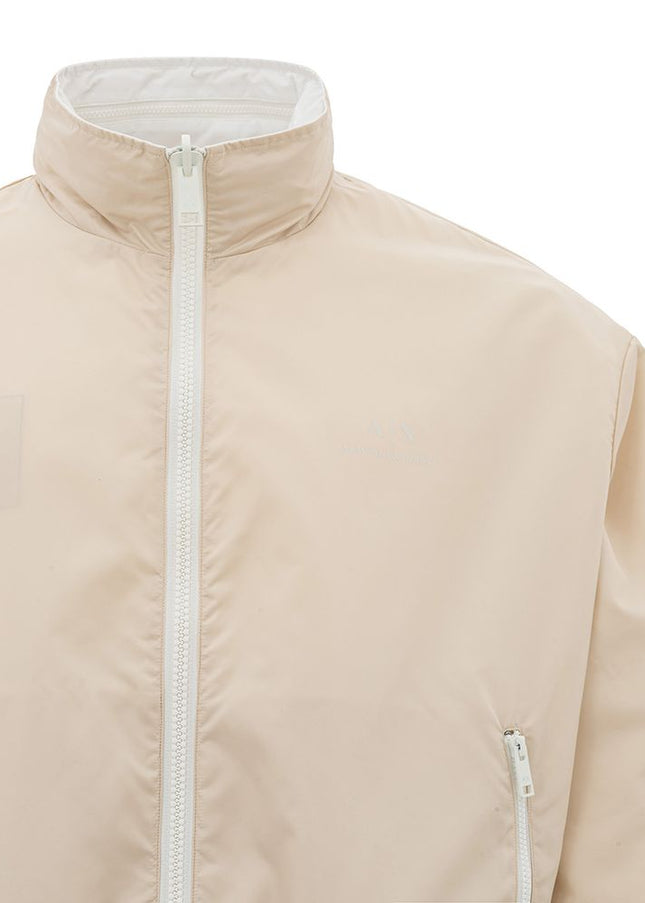 Armani Exchange Beige Polyamide Jacket for the Modern Man