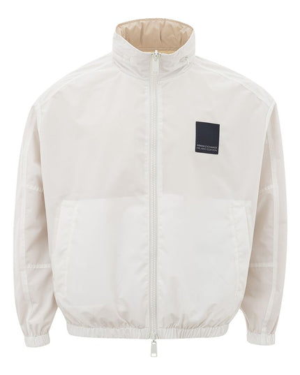 Armani Exchange Beige Polyamide Jacket for the Modern Man