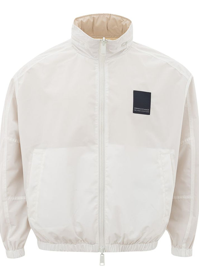 Armani Exchange Beige Polyamide Jacket for the Modern Man