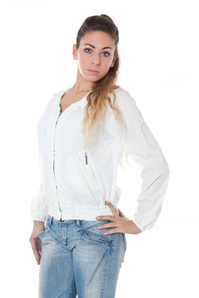 Phard White Cotton Jackets & Coat