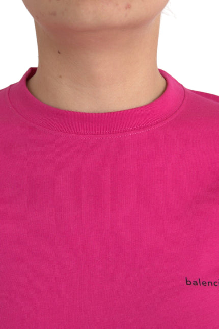 Balenciaga Pink Cotton Crew Neck Short Sleeves Tee T-shirt