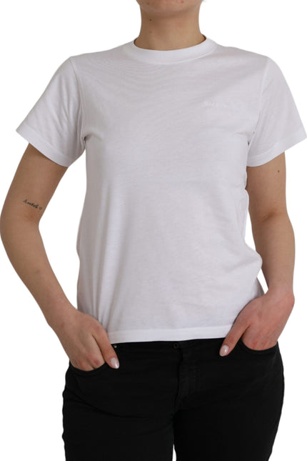 Balenciaga White Cotton Crew Neck Short Sleeves T-shirt