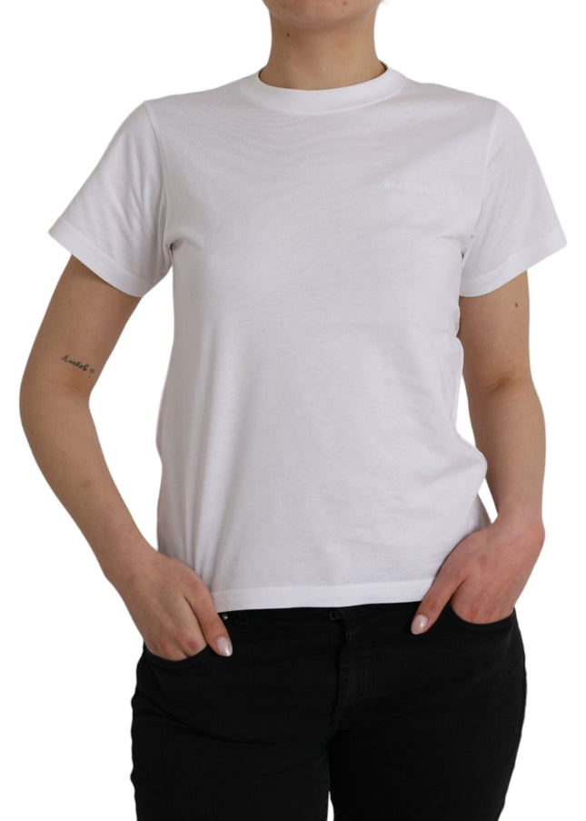 Balenciaga White Cotton Crew Neck Short Sleeves T-shirt