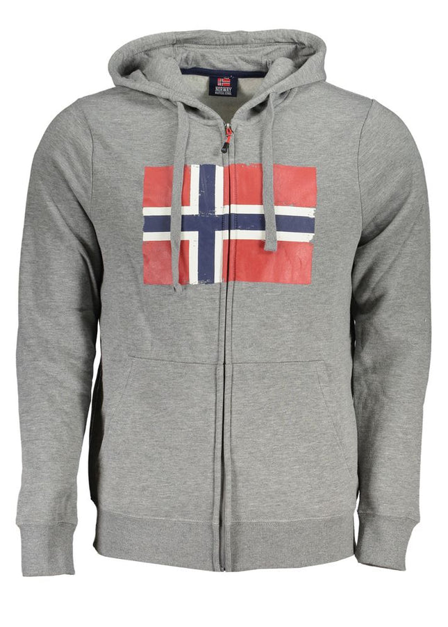 Norway 1963 Sleek Gray Hooded Fleece Sweatshirt