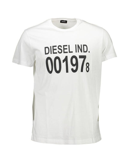 Diesel White Cotton Men T-Shirt