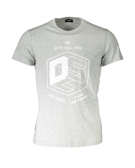 Diesel Gray Cotton Men T-Shirt