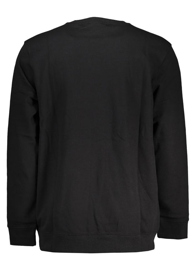 Vans Sleek Black Cotton Sweatshirt with Logo Print