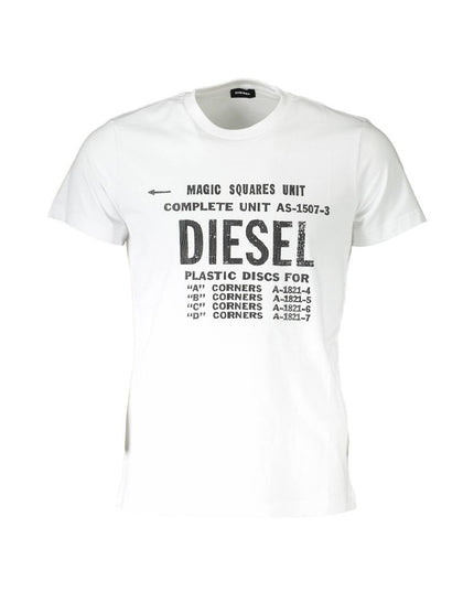 Diesel White Cotton Men T-Shirt