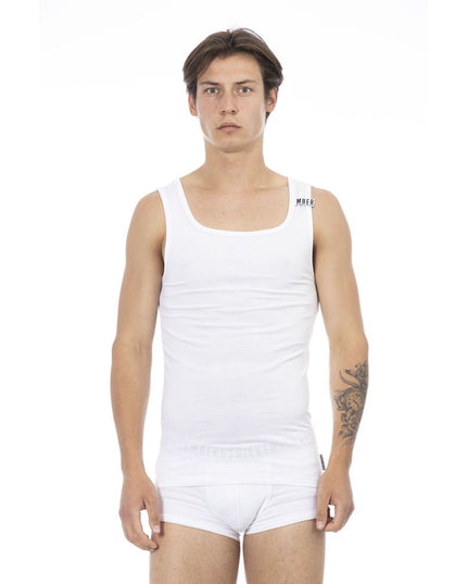 Bikkembergs White Cotton Men Tank Top