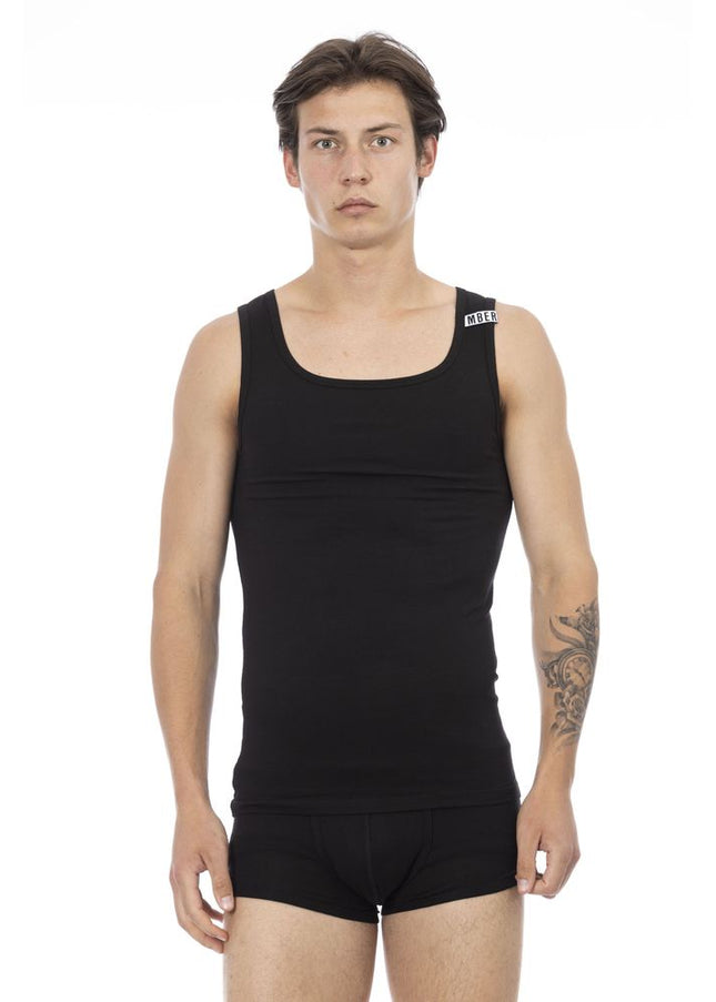 Bikkembergs Black Cotton Men's Tank Top