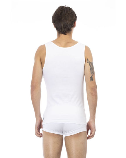 Bikkembergs White Cotton Men Tank Top