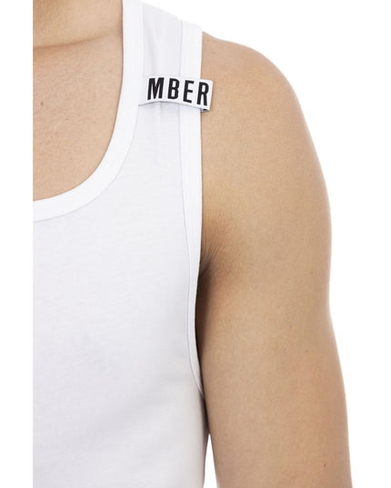 Bikkembergs White Cotton Men Tank Top