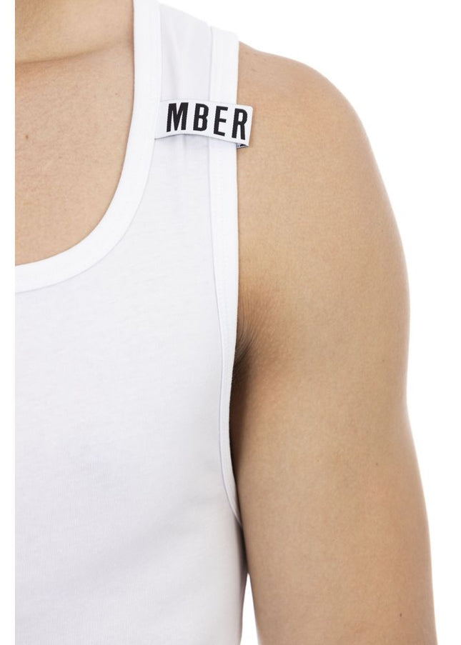 Bikkembergs White Cotton Men Tank Top