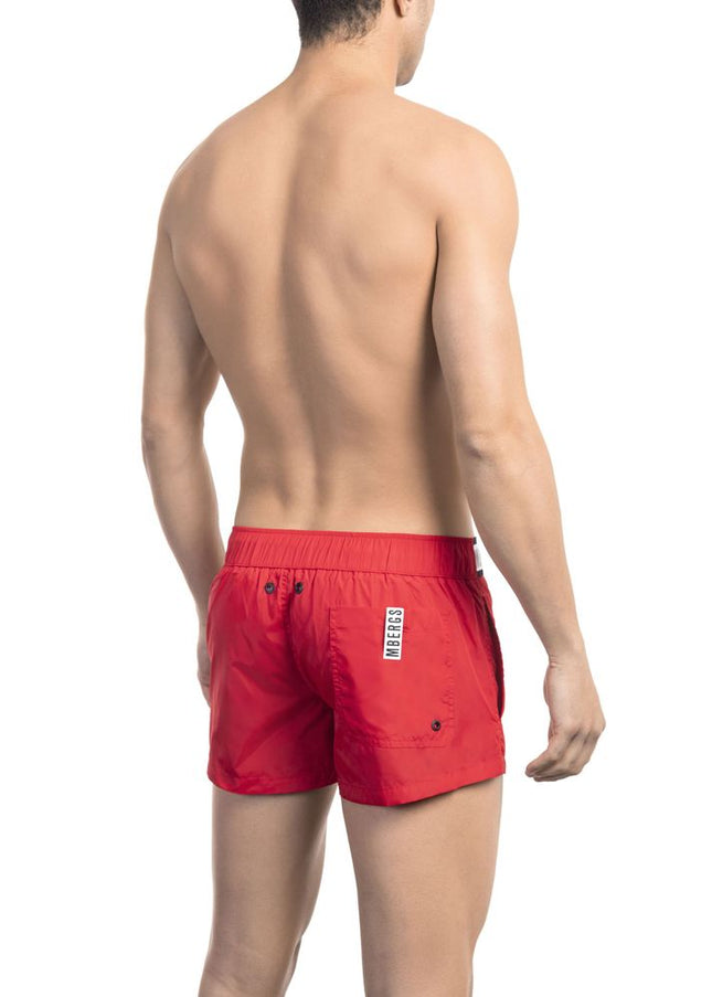 Bikkembergs Red Polyamide Men Swim Short