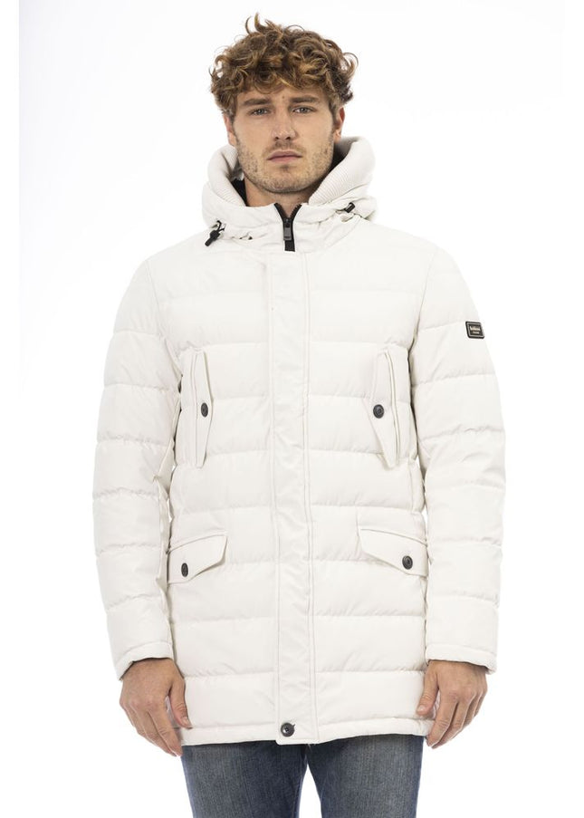 Baldinini Trend White Polyester Men's Jacket