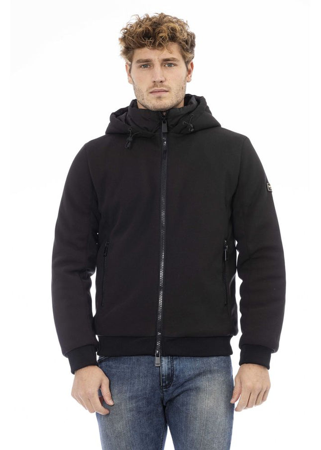 Baldinini Trend Black Polyester Men Jacket