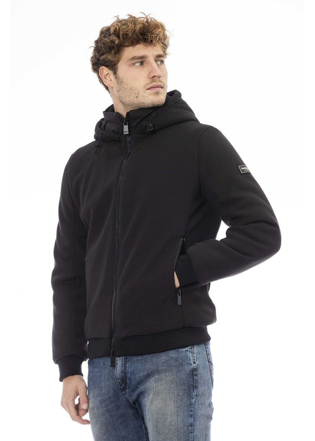 Baldinini Trend Black Polyester Men Jacket