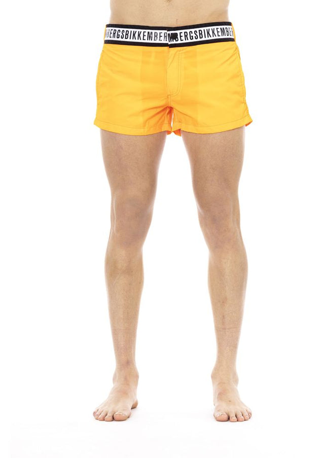 Bikkembergs Orange Polyamide Men Swim Short