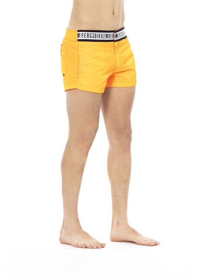 Bikkembergs Orange Polyamide Men Swim Short