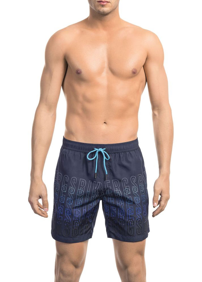 Bikkembergs Blue Polyester Men Swim Short