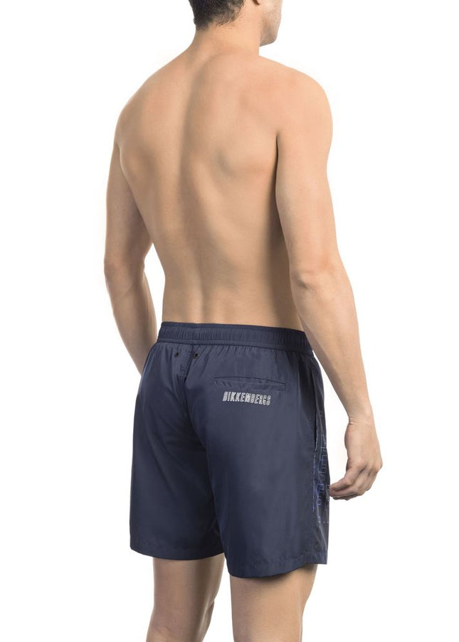 Bikkembergs Blue Polyester Men Swim Short