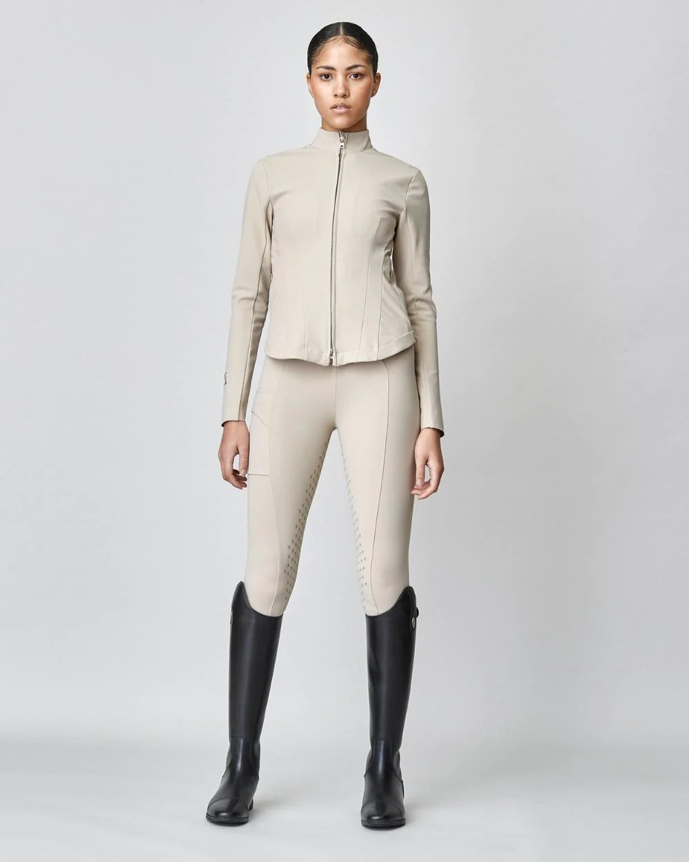 Compression Pull-On Riding Breeches Tan-Breeches-Yagya-Urbanheer