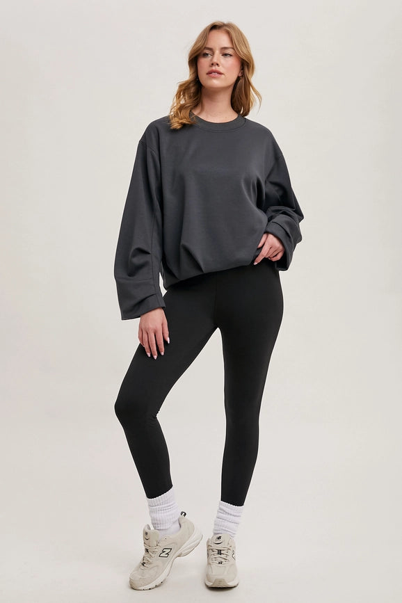 Softstreme Voluminous-Sleeve Pullover ASH