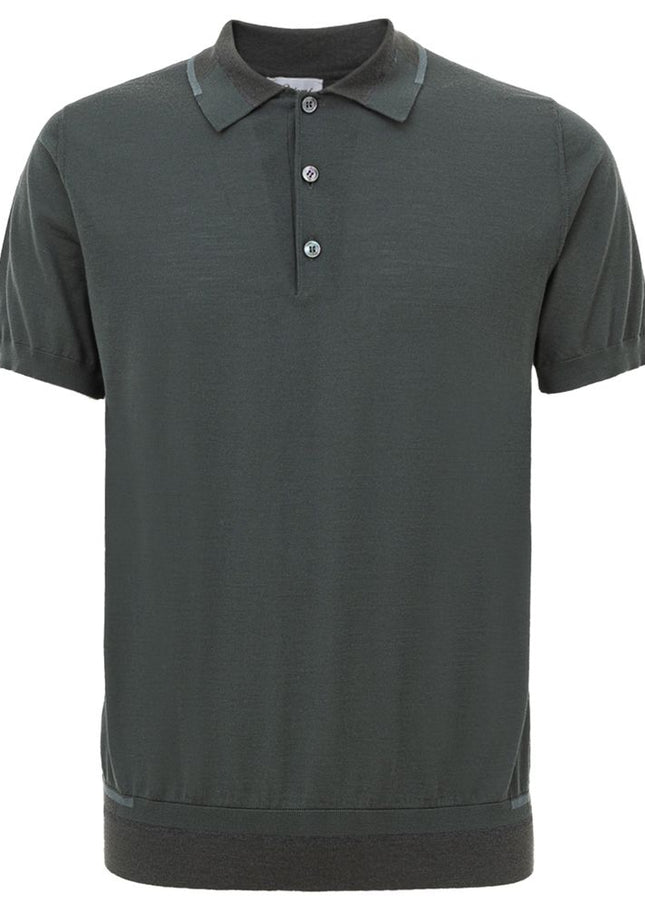 Brioni Green Cotton Polo Shirt