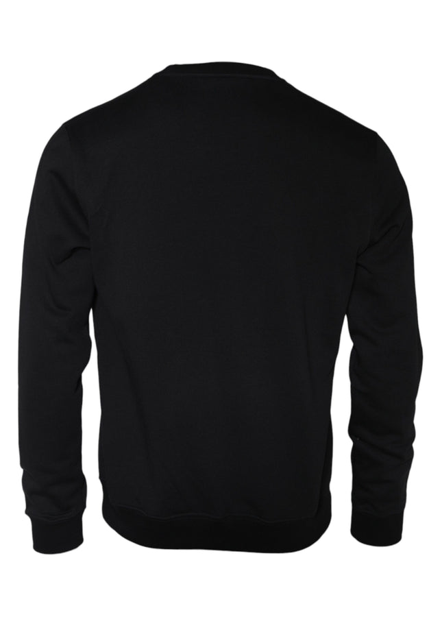 Versace Black Medusa Fleece Cotton Crew Neck Sweatshirt Sweater