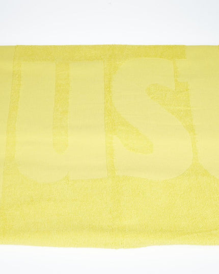 Just Cavalli Yellow Cotton Men Beach Towel