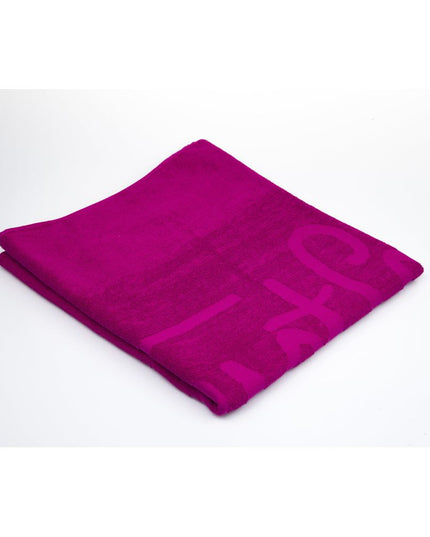 Just Cavalli Fuchsia Cotton Men Beach Towel