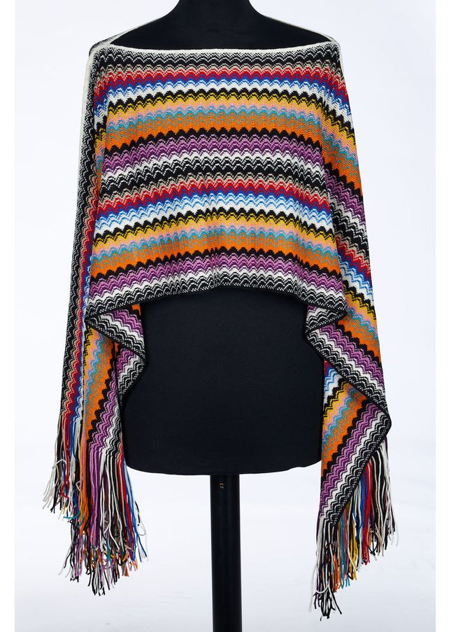 Missoni Multicolor Wool Women Poncho