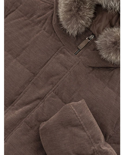 Herno Brown Cotton Jacket