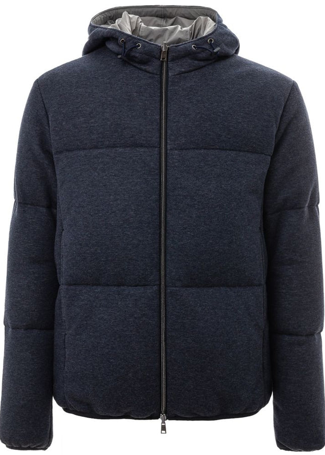 Herno Navy Blue Cotton Jacket