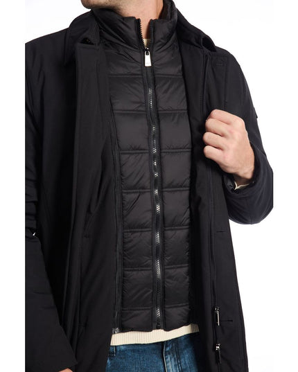 Baldinini Trend Black Polyester Men Jacket