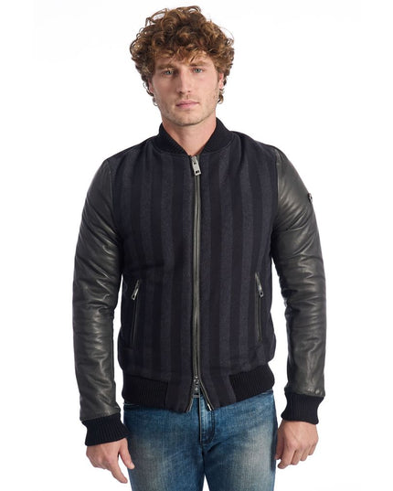 Roberto Pepe Luxury Black Wool Men Jacket