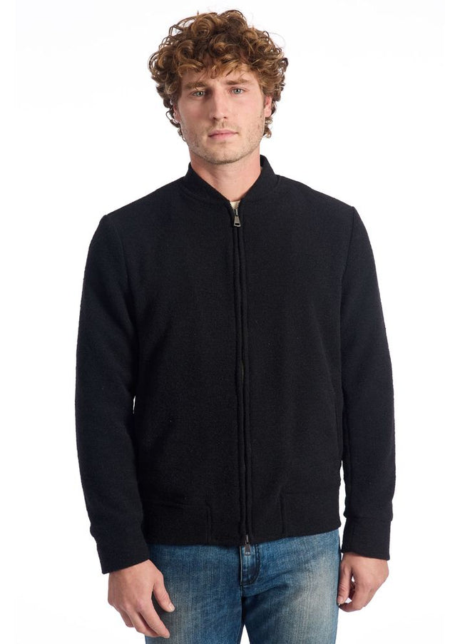 Roberto Pepe Luxury Black Wool Men Jacket