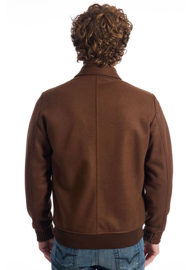 Roberto Pepe Luxury Brown Polyester Men Jacket