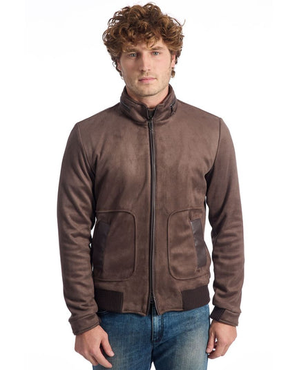 Roberto Pepe Luxury Brown Ecomontone Men Jacket