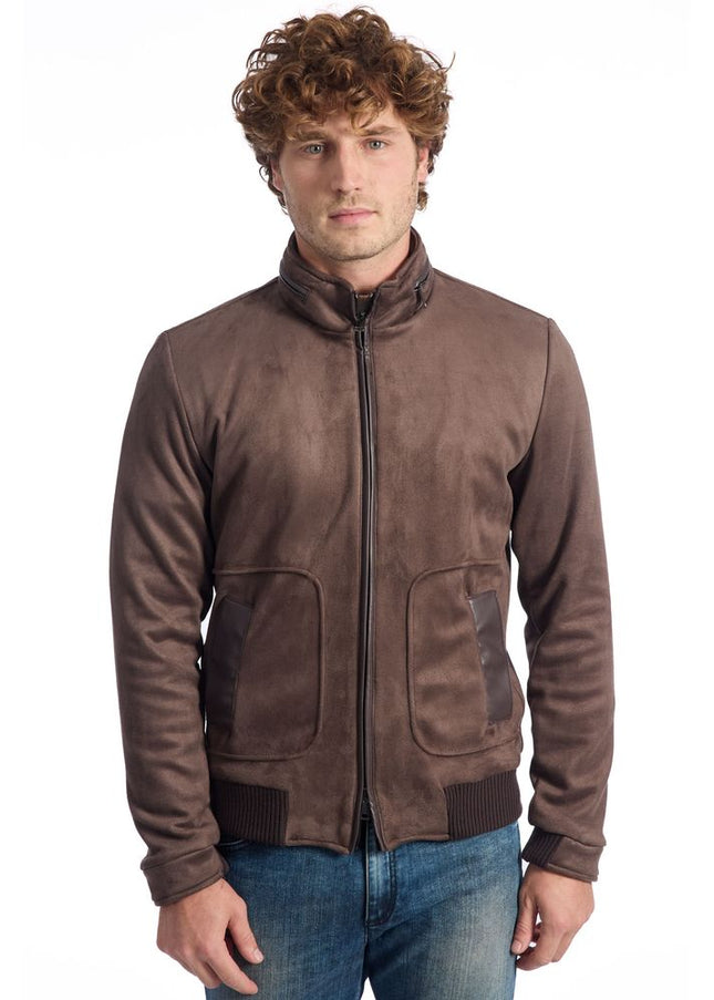 Roberto Pepe Luxury Brown Ecomontone Men Jacket