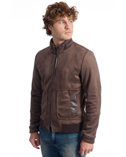 Roberto Pepe Luxury Brown Ecomontone Men Jacket