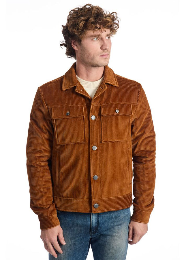 Roberto Pepe Luxury Brown Cotton Men Jacket