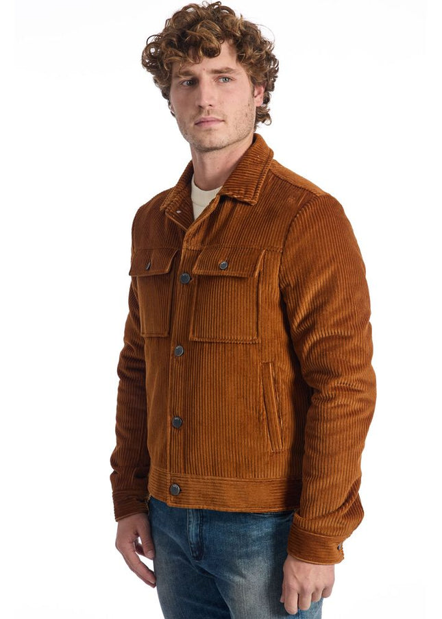 Roberto Pepe Luxury Brown Cotton Men Jacket