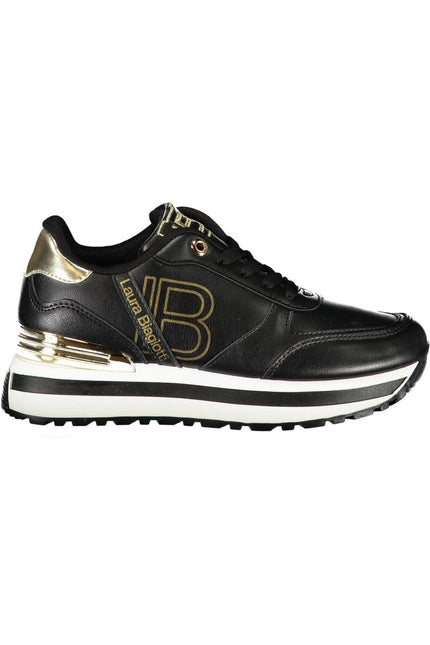 Laura Biagiotti Black Polyester Sneaker